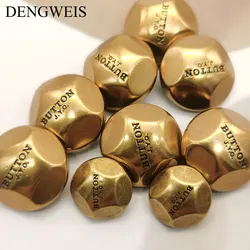 Fashion Luxury Golden Round Sewing Buttons diy Clothing Shirt Sewing Accessories Craft Supplies Sewing Buttons Wholesale 6pcs