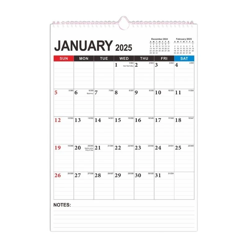 

J0MB 2025 Calendar School Year Planner Wall Calendar School Calendar English Edition Calendar for Office School Home