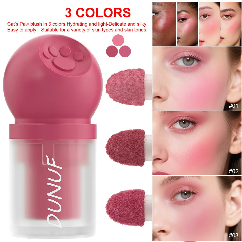 3 cores líquido blush à prova dsweatágua sweatproof iluminar bochechas rouge cor nude fosco contorno pó blush líquido maquiagem facial