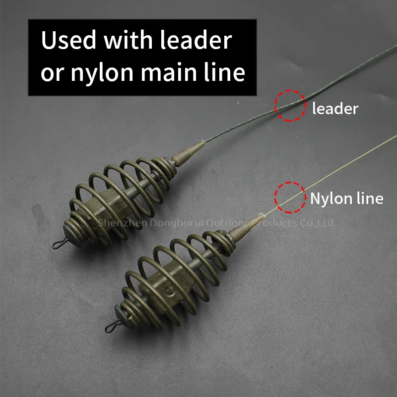 1 Stück Karpfenangelzubehör Spiral-Feeder 30g/50g/60g/80g Passend für QC-Wirbel Größe 8 für Method Feeder Angelausrüstung – Detail 8