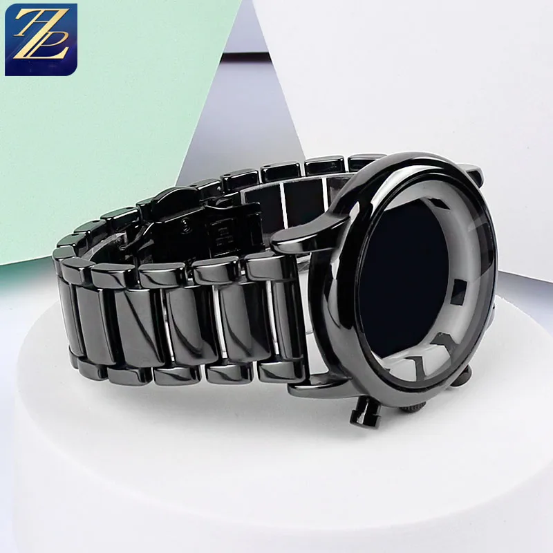 High-grade bright ceramic strap  for Armani watch AR1507 AR1509/70002 AX7105 ceramic watch black  bracelet watchbands 22mm