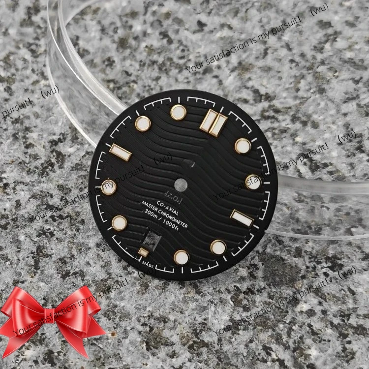 31mm Dial Suitable for 300 OM Dial with BGW9 Ice Blue Luminous Diving Watch Modification Accessories