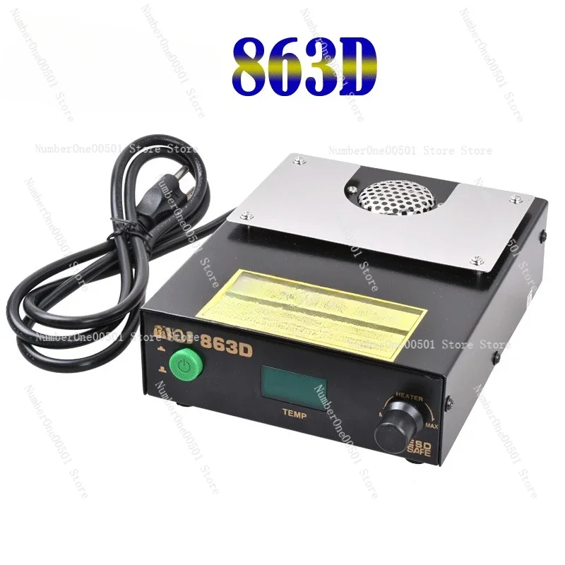

863D SMD Rework Station Preheater with PID Control 100-250°C for BGA PCB Repair & Soldering