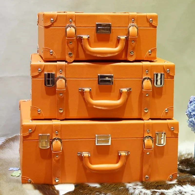 Leather Storage Box with Lid Rectangular Suitcase Large Capacity Floor Standing Organizer Boxes Modern Luxury Storage Supplies