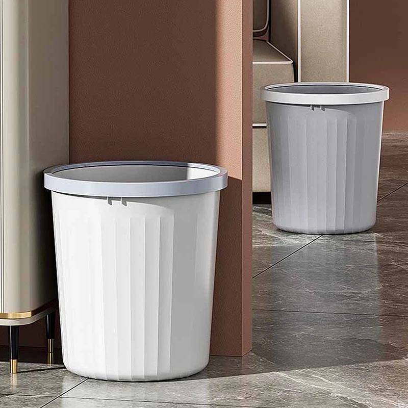 Large Capacity Nordic Trash Can Household Waste Bin Can For Bedroom Kitchen Modern Style Storage Bucket Decoration