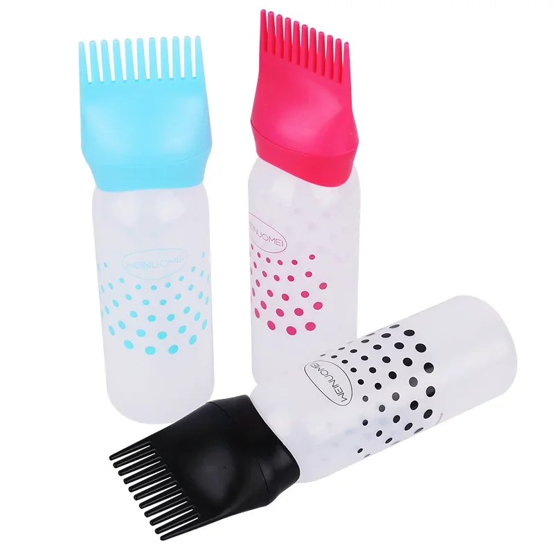 150ml Hair Dying Refillable Plastic Bottle Applicator Comb Dispensing Professional Salon Hair Coloring Hairdressing Styling Tool