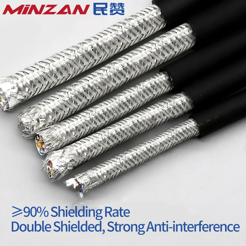 High Flexible Shielded Sheathed CNC Cable 2 3 4 5 6 7 8 Core Drag Chain Cable 20 18 17 15 13 AWG TRVVP Bending Robotic Arm Cable