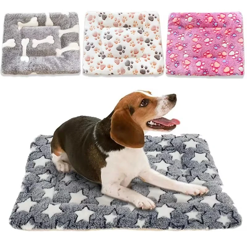 

Flannel Pet Sleeping Mat Dog Bed Cat Litter Puppy Bed Dog Sofa Lovely Mattress Cushion for Small Large Dog Blanket Pet Supplies