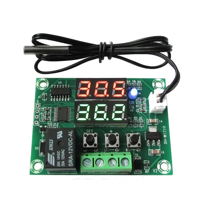 XH-W1219 termostato digitale a doppio display controllo della temperatura ad alta precisione precisione di controllo dell'interruttore 0.1 regolatore di temperatura