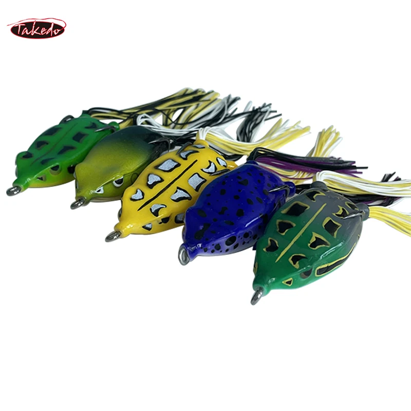TAKEDO Hohe Qualität L038 65mm 18g Rock Angeln Weicher Köder Frosch Topwater Frosch Schwimmende Bass Köder