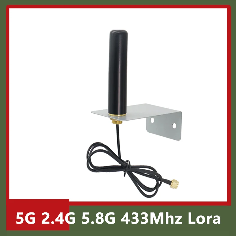 

1pcs 5G 4G LTE 3G GSM 2.4G 5.8G Dual Band 433Mhz Lora Cabinet Antenna Outdoor IP67 Waterproof Aerial With SMA For Signal Boost