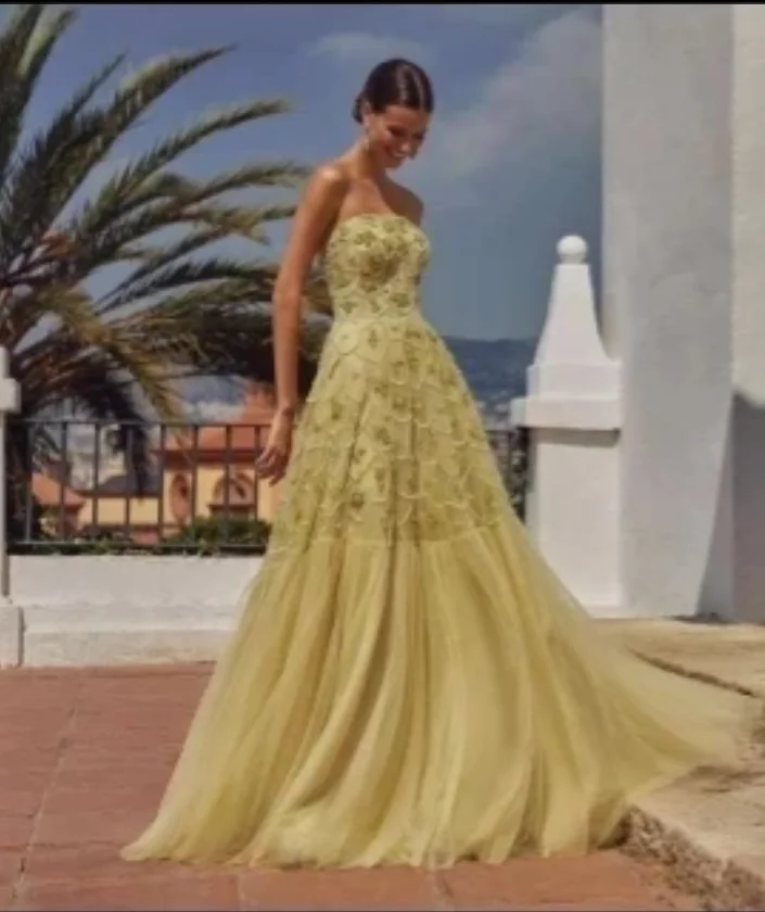 Ciynsia Luxury Beading A-Line Evening Dresses Dubai Arabia Prom Dresses vestidos de noche