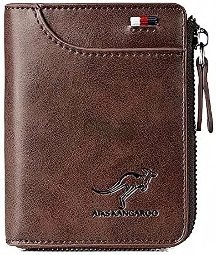 Kangoeroe Portemonnee Mannen Rfid Blocking Pu Lederen Portemonnee Met Rits Multi Business Credit Card Holder Portemonnee Hoge Kwaliteit