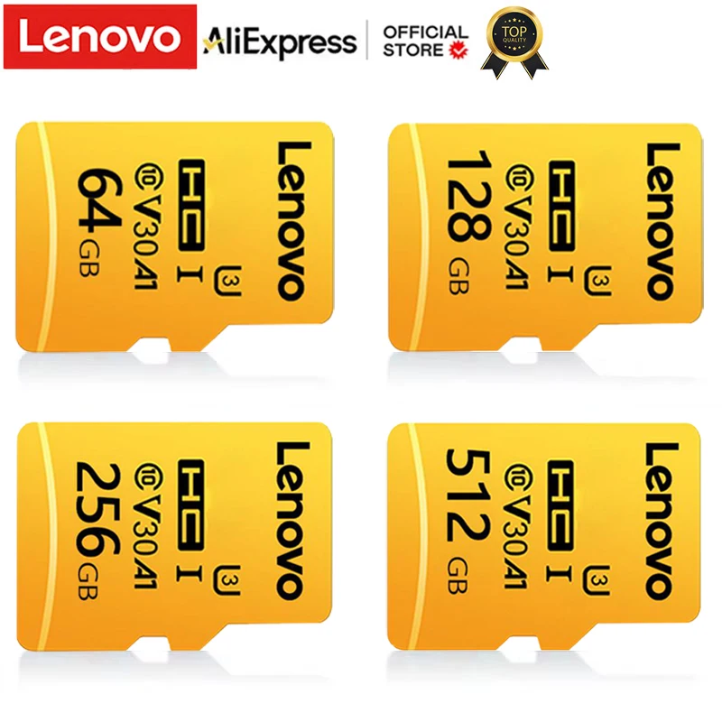 Micro TF SD карта памяти Lenovo, класс 10, 32 ГБ, 64 ГБ, 128 ГБ, 256 ГБ