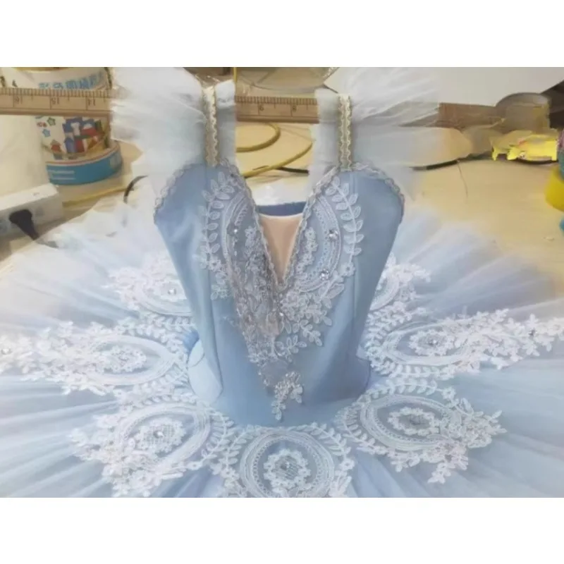 Vestidos de balé para meninas, fantasia profissional de performance tutu de balé infantil para meninas, saia de véu inchado, traje de palco