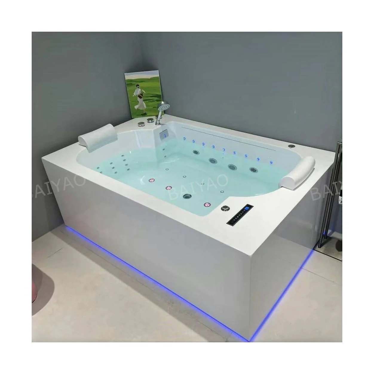 

Health And Relaxation Thermostatic Control System Waterfall Bubble Bath Massage Bathtub