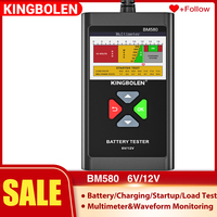 Car Battery Tester Analyzer KINGBOLEN BM580 6V 12V Cranking Charging Test 100-2000 CCA electronic load