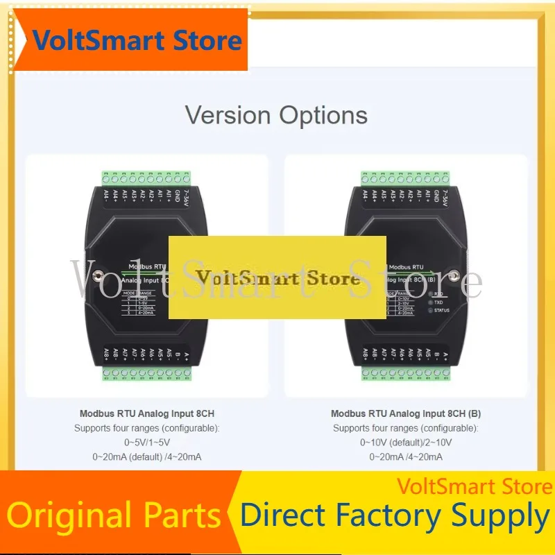 VoltS8-channel Analog Acquisition Module Industrial Grade 12-bit High-precision Acquisition Support Current/voltage Mode