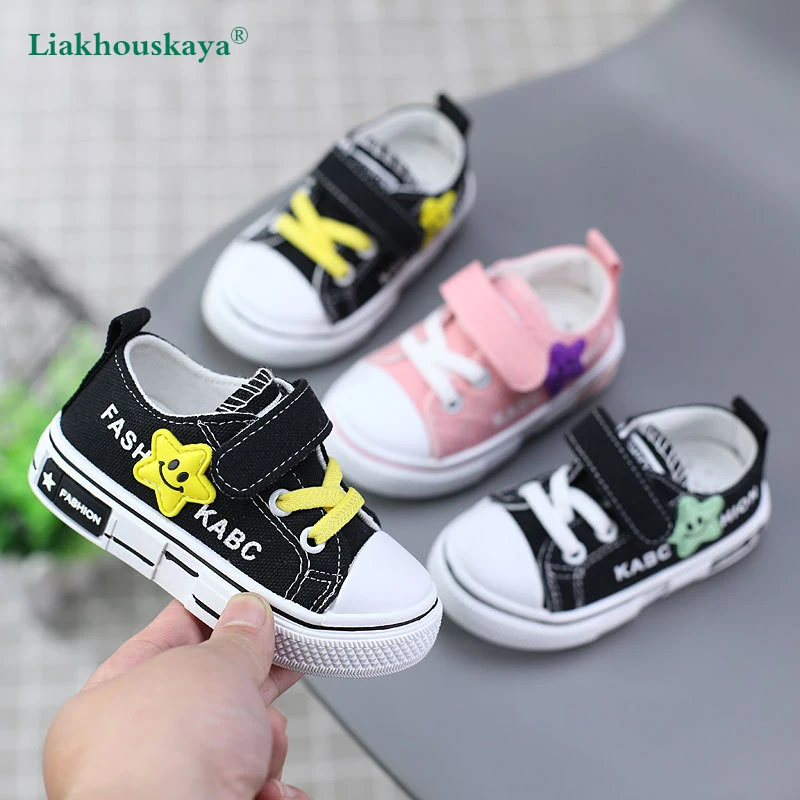 

New Spring Autumn Children Flat Shoes for Boys Girls Casual Stars Shoes Kids Soft Bottom Casual Outdoor Shoes Baby Sport Sneaker