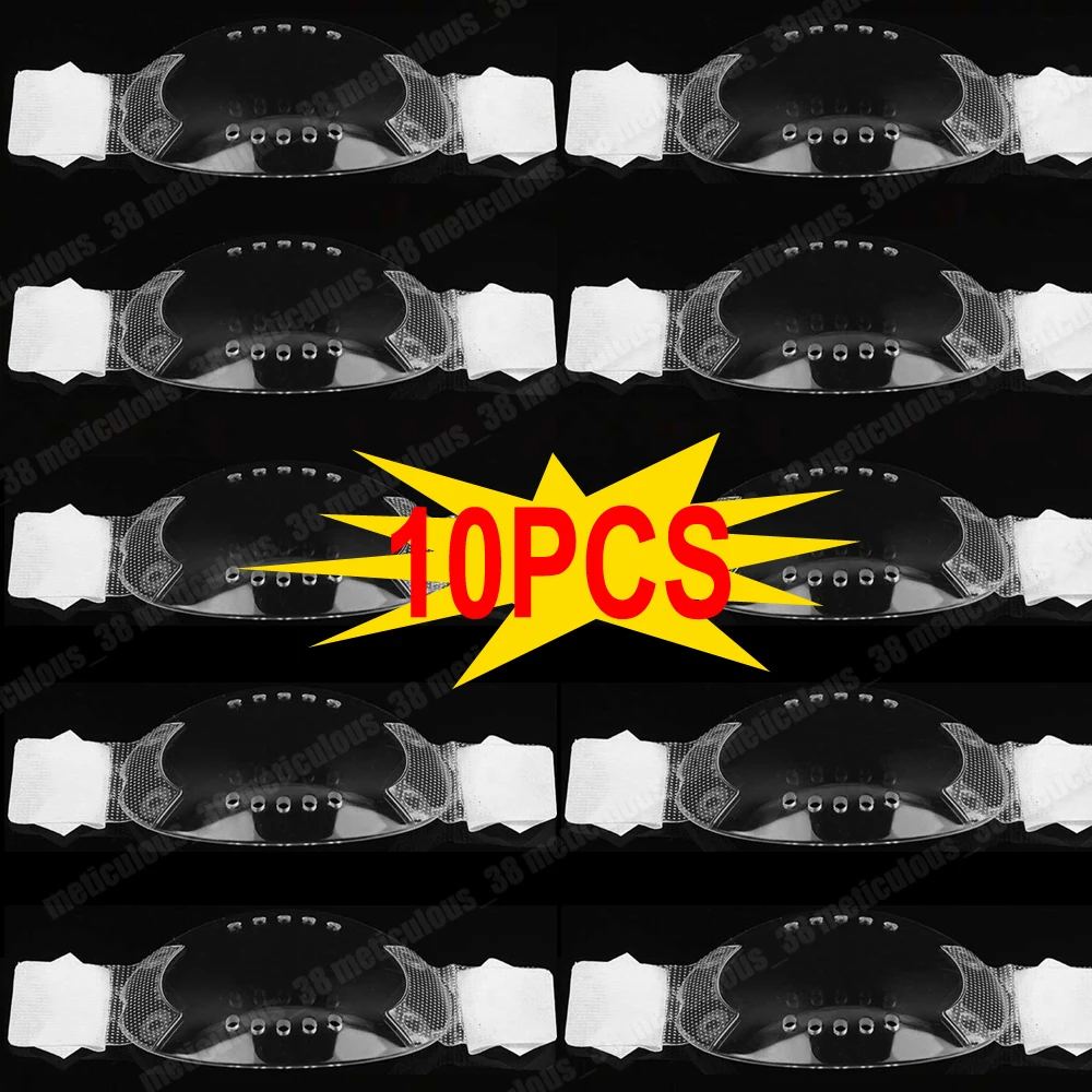 

10pcs Self-adhesive Tape Eye Goggle Use After Surgery Plastic Eye Shield Medical Transparent Ellipse Safety 5 X 7cm Multihole