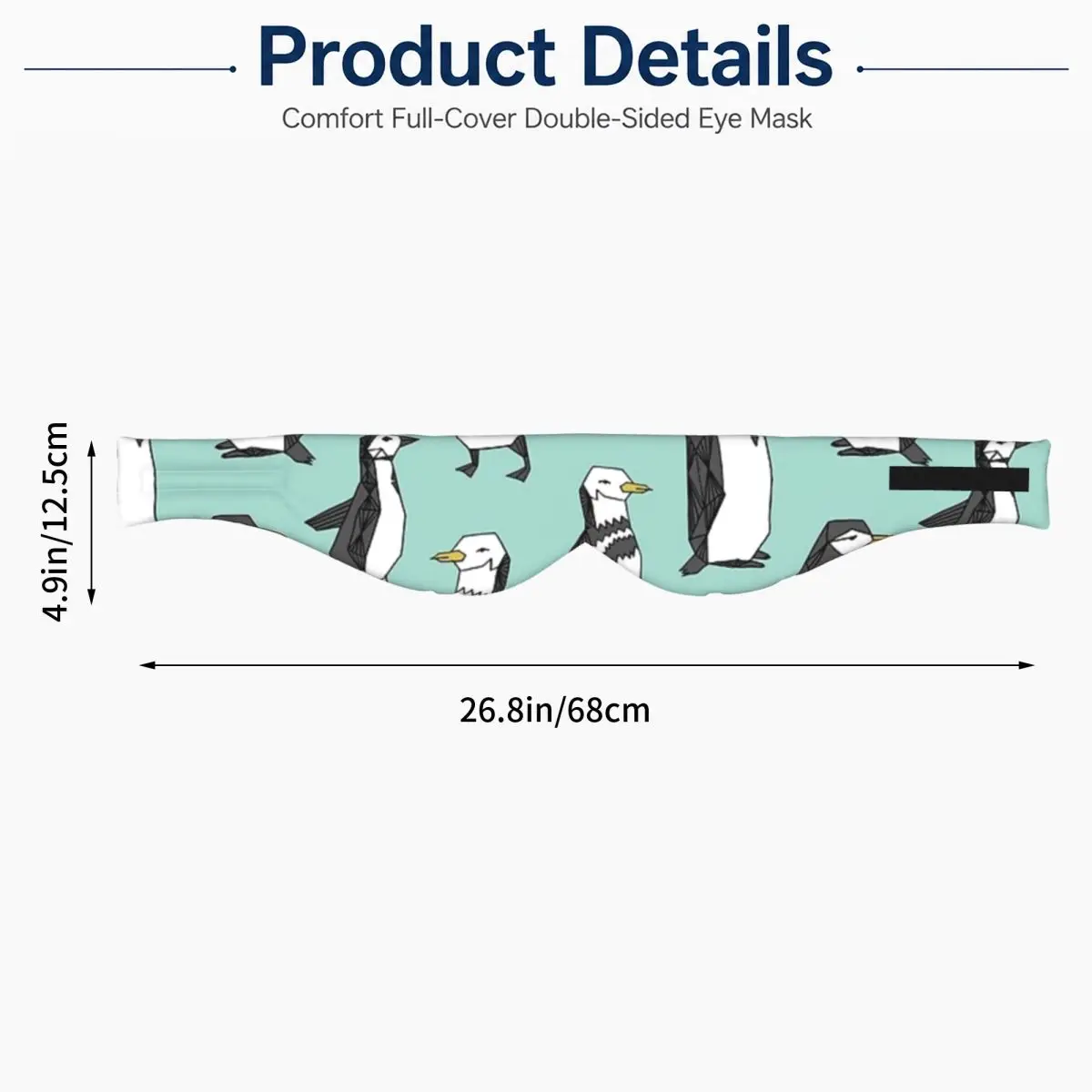 Penguin - Mint By Andrea Lauren sleep eye mask Light Blocking Portable Eye Cover for Girls Boys Home Sleeping Eyeshade eyepatch