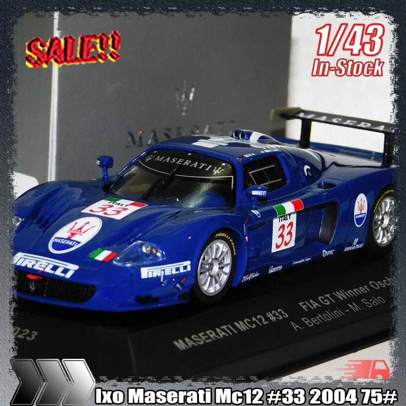 

In Stock Ixo 1:43 Maserati Mc12 #33 2004 75# Simulated Alloy Miniature Die-Casting Car Model Custom Children'S Toy Gift Ornament
