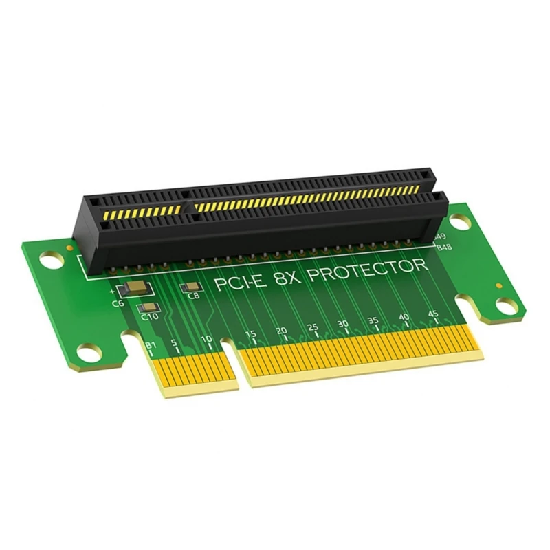Tarjeta adaptadora elevadores PCIE 8X 90 grados, tarjeta adaptadora elevadores en ángulo recto PCIE 90 grados para