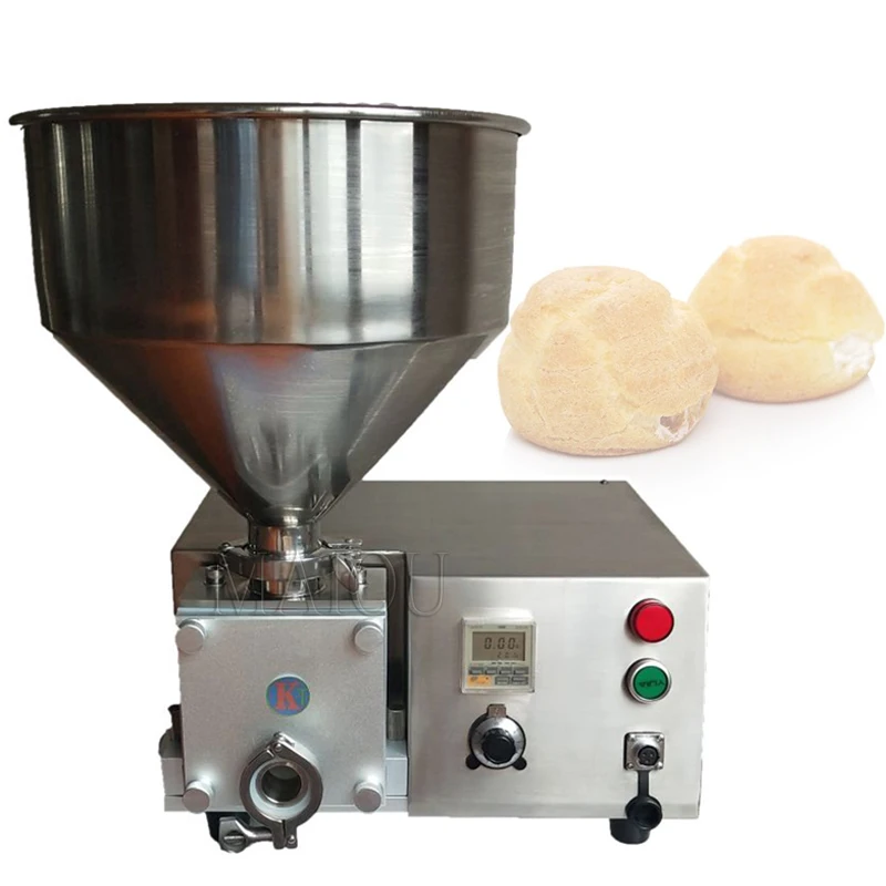 Chocolate Cream Puff Filling Machine  220v Automatic Cream Quantitative Injection Machine Cake Cream Bread Injecting Maker ﻿