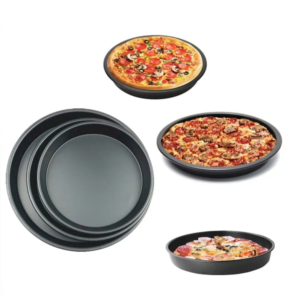 Obrázek 4: Bakeware 6/7/8/9 palec vzduch smažák pečení kotlík sada uhlík ocel černá kolo dort forma nepřilnavý s madlo pečení bedna na láhve kuchyň