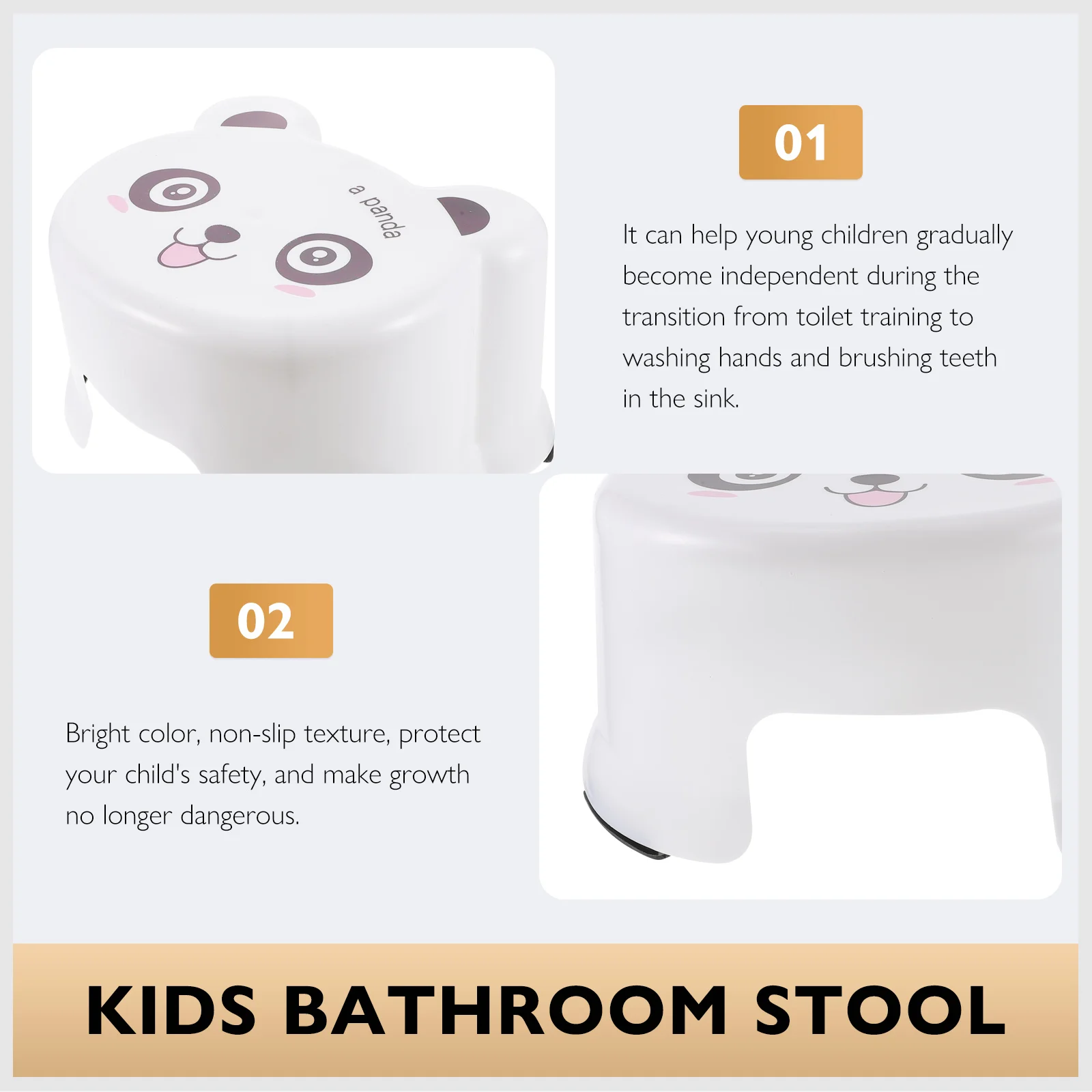 Toilet Stool Cartoon Plastic Step Squat Kids Stools Child Toddler Kitchen Helper Foot