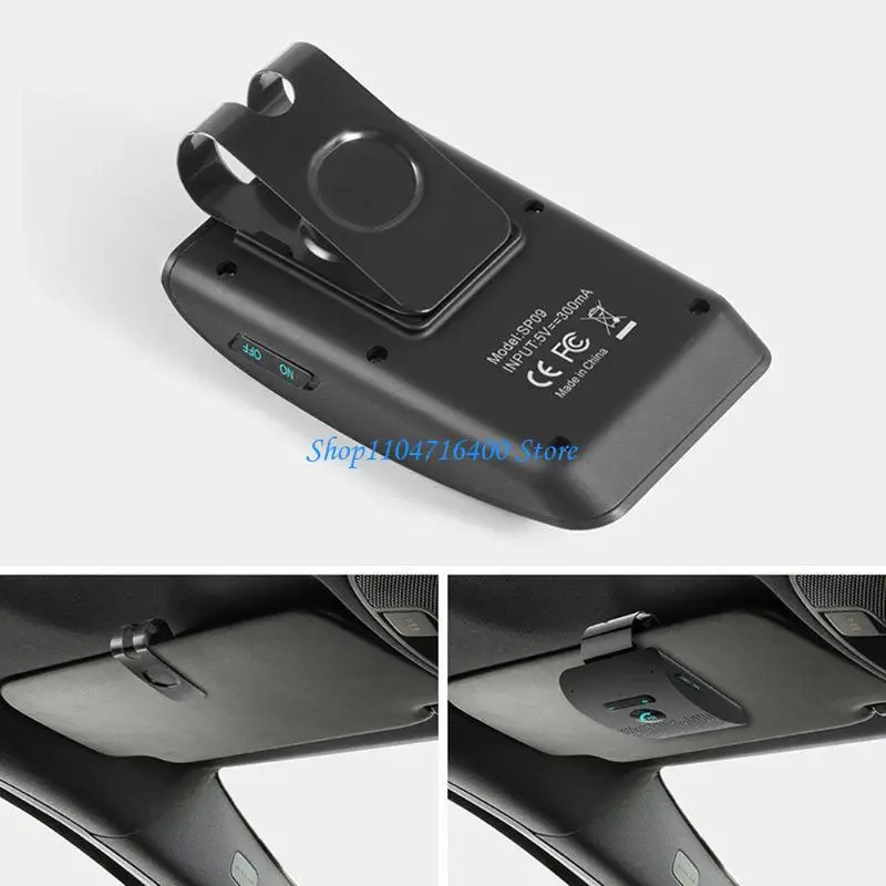 y1gd Wireless Car Speakers Handsfree Speakerphone Sun Visor Clip Bluetooth-compatible Receiver Car Accessories