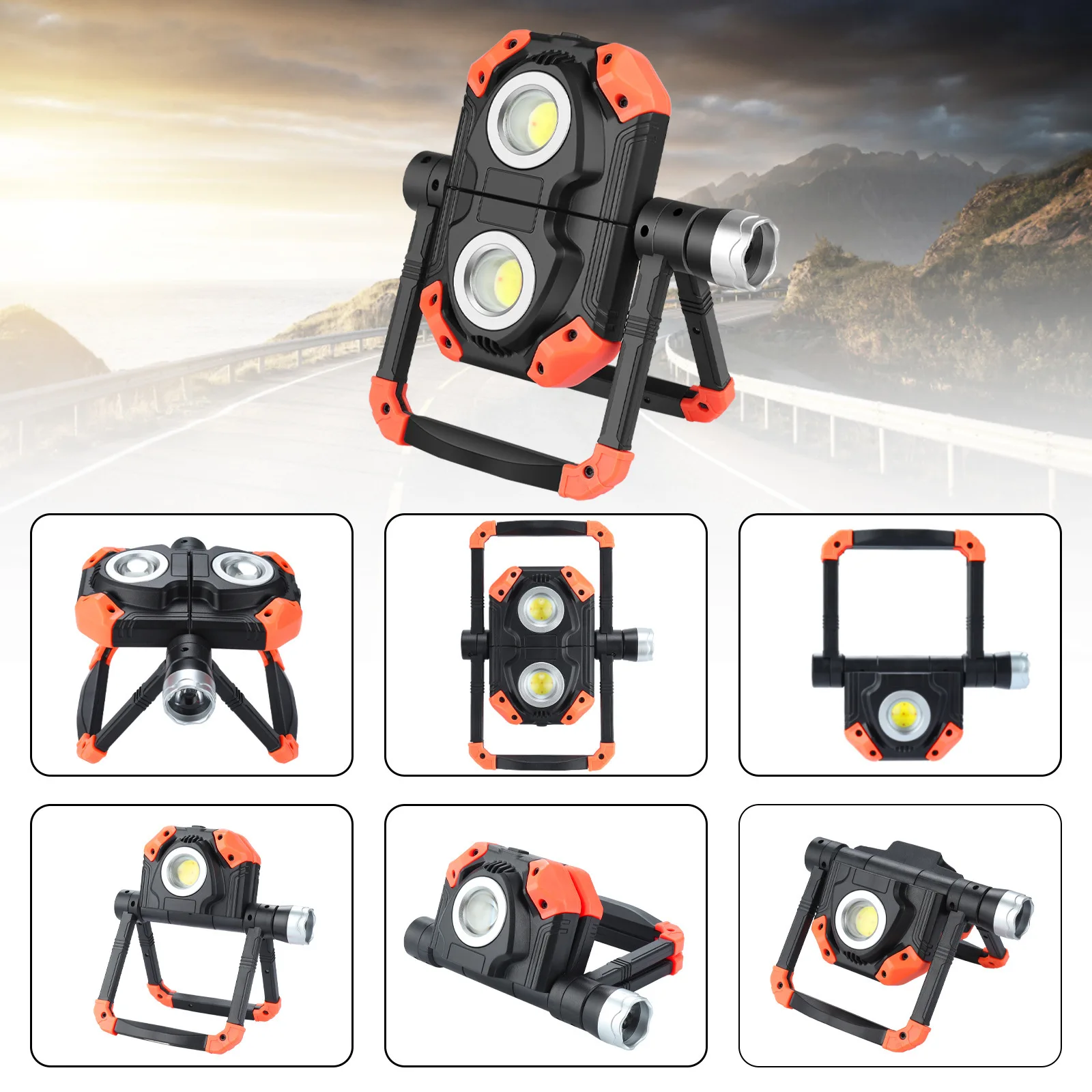 USB Rechargeable LED  Work Light Emergency Rescue Earthquake COB Led floodlight Portable Waterproof Camping Light