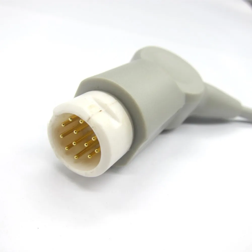One-Piece Ecg Cable Ekg Cable Iec 3leads 5leads Snap Clip Ecg Lead Wires for N*IHON K*OHDEN Mornitor Machine
