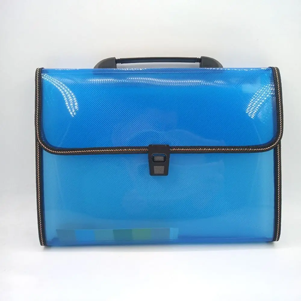 13 Pocket Test Paper Storage Bag Waterproof Dustproof Handheld File Bag with Index Stickers Large Capacity Accordion File Folder