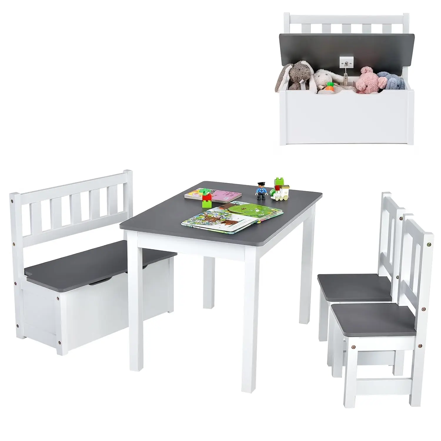 Art Craft Toddlers - Ahşap Çocuk Masa ve Sandalye Seti,