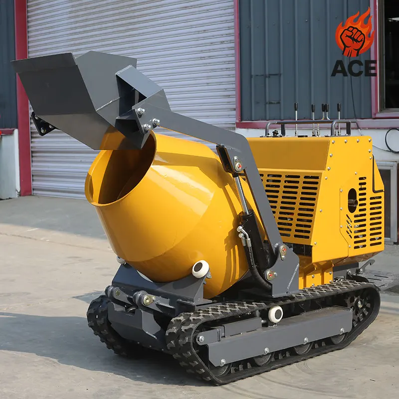 

Customized CE EPA Mini Concrete Dumper 750kg Free Shipping Hydraulic Dump Truck High Efficiency Tracked Dumper Concrete Mixer