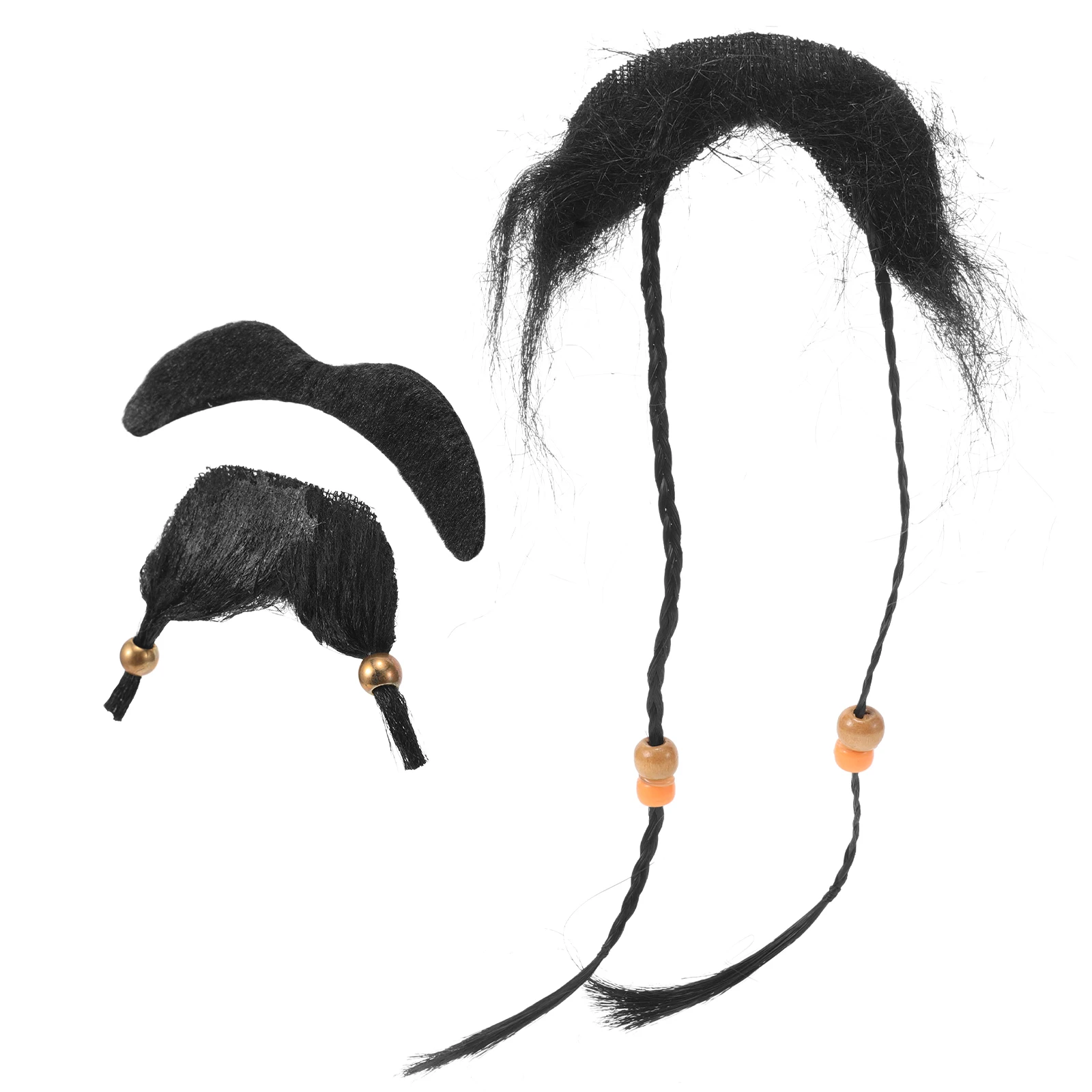 

3Pcs Simulation Beard Set Realistic Fake Mustaches Makeup Prop Party Decor Cosplay Funny Beard Photo Accessories