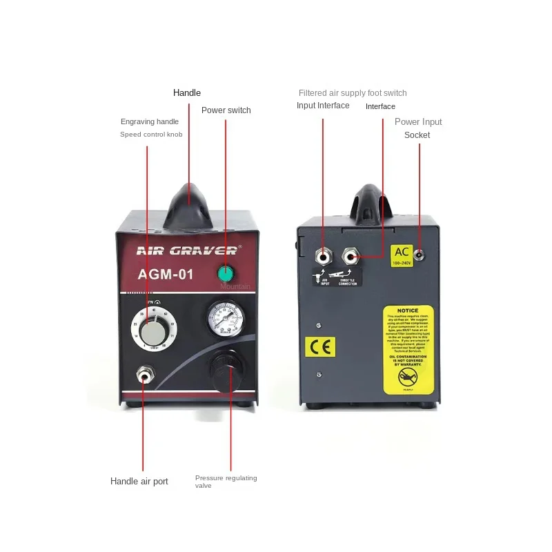 Pneumatic Engraving System for Jewelry DIY Crafts Handmade Casting Making Sets AGM-01