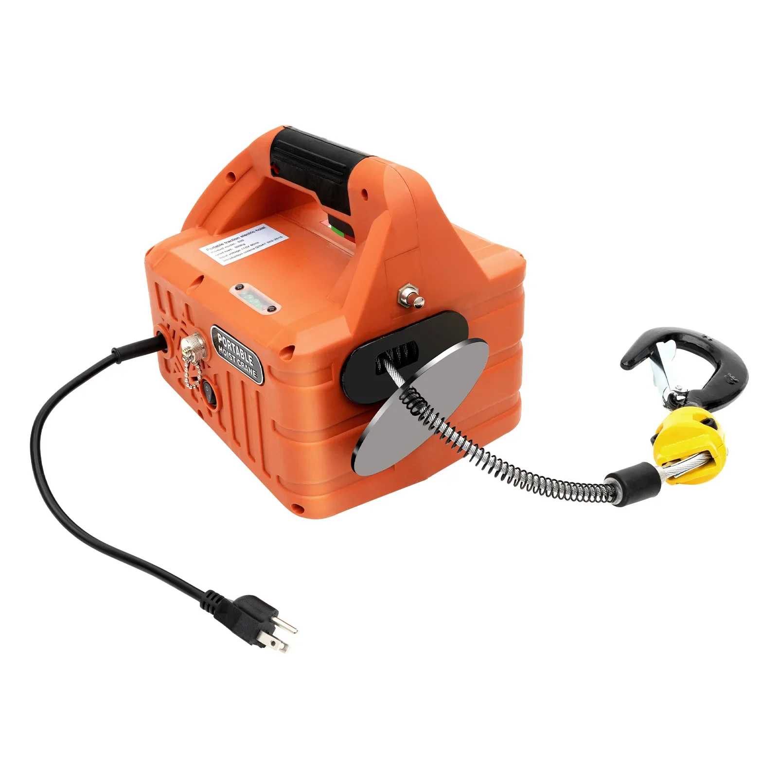 2300 lbs / 1 ton Electric Hoist Winch Portable Electric Hoist New Upgraded Model with Overload Protection 38 ft Lifting Height