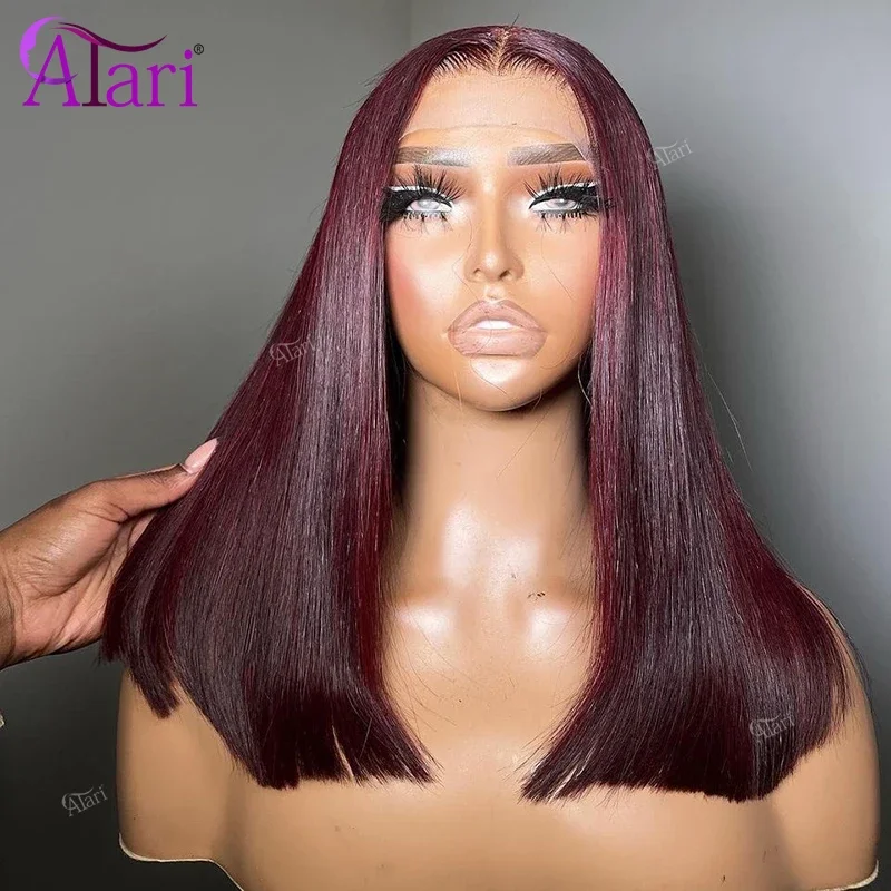 perruque-bob-droite-de-couleur-bordeaux-pour-femmes-noires-dentelle-transparente-coupe-courte-cheveux-humains-reflets-13x4-99j