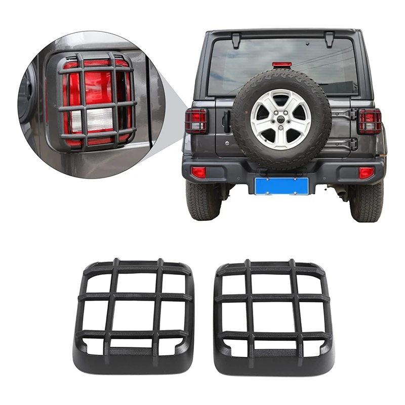 Rear Tail Light Guard Trim Cover, Tail Light Covers Protector For Jeep Wrangler JL JLU Sport X Sahara 2018-2021