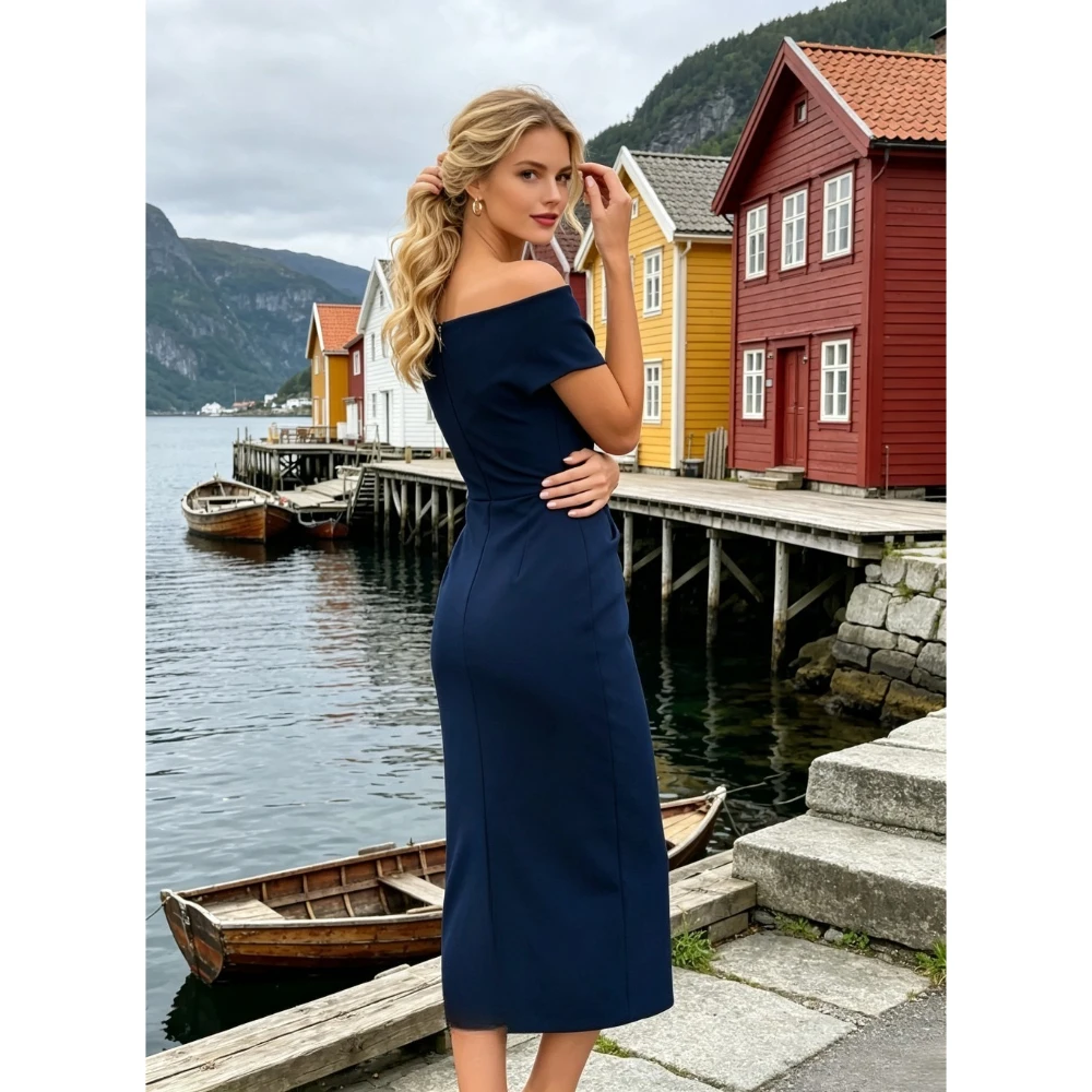 Customized Simple One Shoulder Pleated Mini Evening Dress 2026 New Asymmetrical Hem Slim Fit Ball Gown Suitable for Weddings