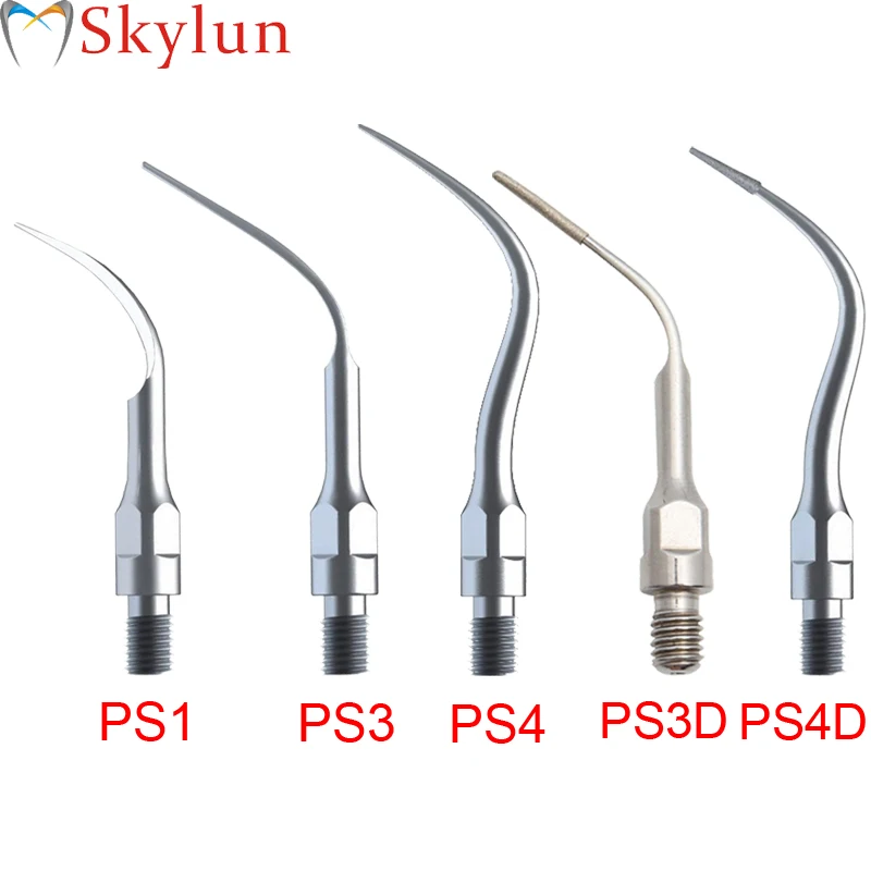 5PCS Dental Ultrasonic Piezo Scaler Tips PS1 PS3 PS4 PS3D PS4D Scaling Periodontal Tip For Sirona SIROSON