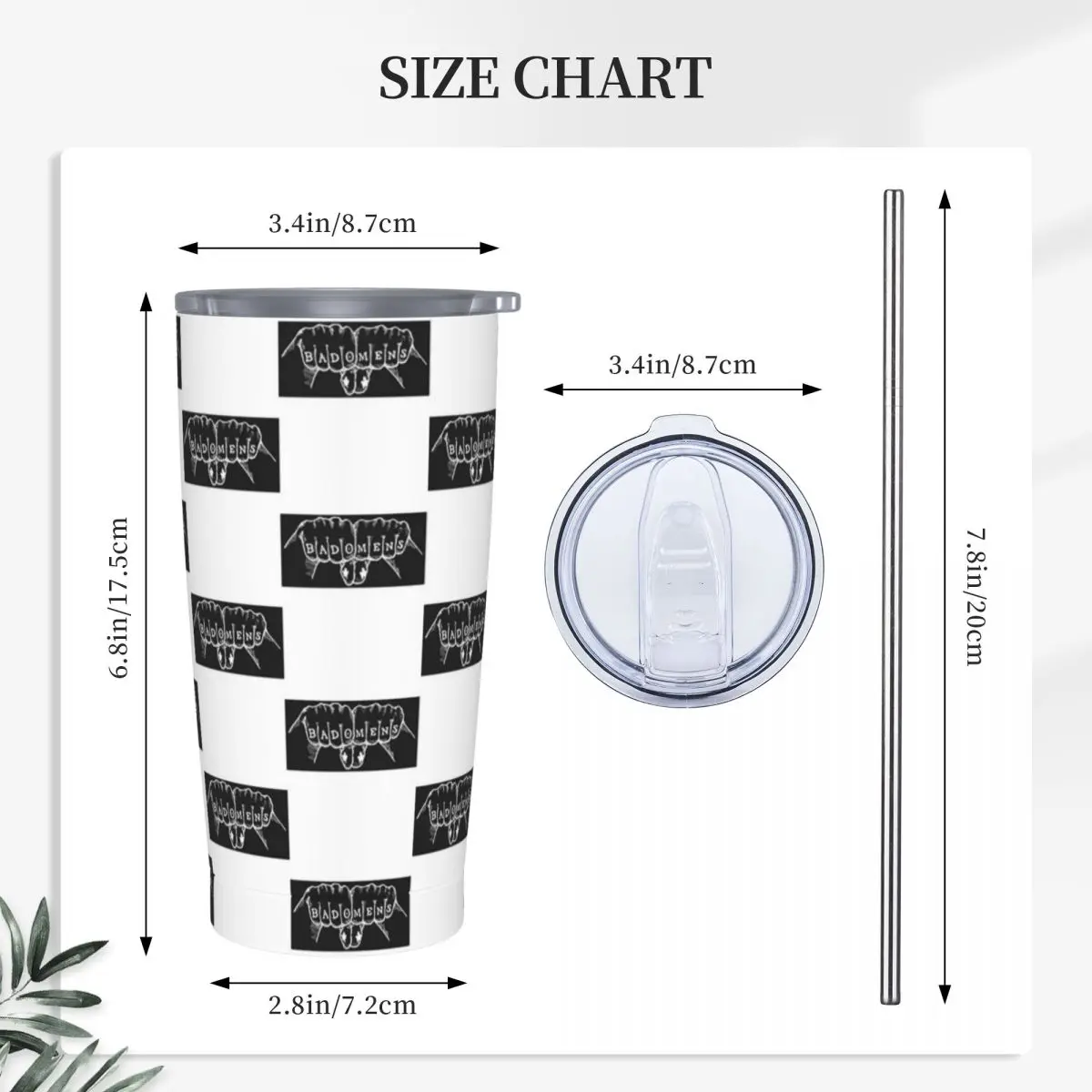 Bad Omens Band Logo Stainless Steel Tumbler Vacuum Insulated Mug Thermal Cold Bottle Straws With Lid 20oz