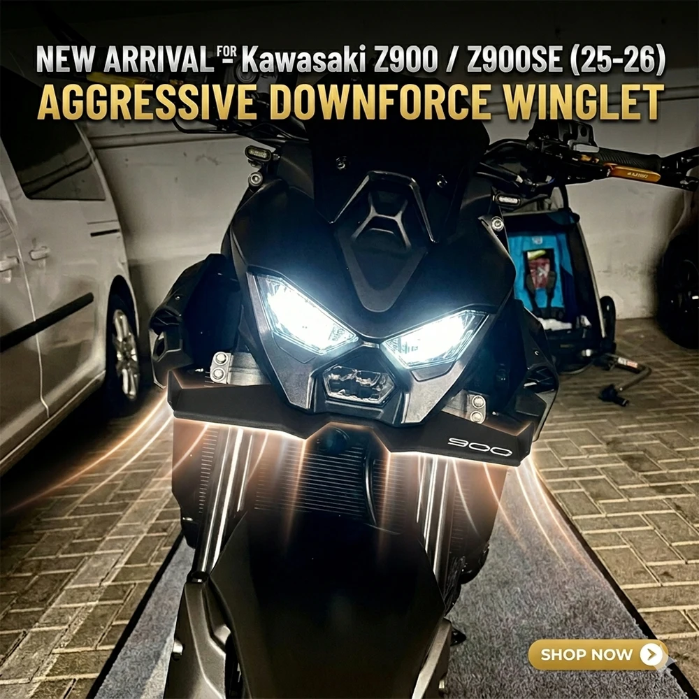 

Z-900 Motorcycle Front Fairing Winglets Aerodynamic Wing Shell Cover Protection Guards Kit For KAWASAKI Z900 Z 900 SE 2025 2026