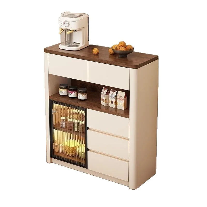 LTT antique kitchen side cabinet integrated against the wall living room multi-functional locker ultra-thin side cabinet
