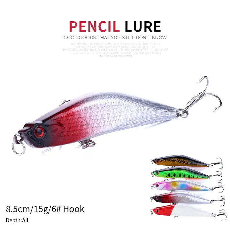 

Wholesale Sinking Pencil 15g Bay Dead Fly Rattle Beads Long Cast Hard Bait Saltwater Freshwater for Sea Bass Mackerel Bass Trout