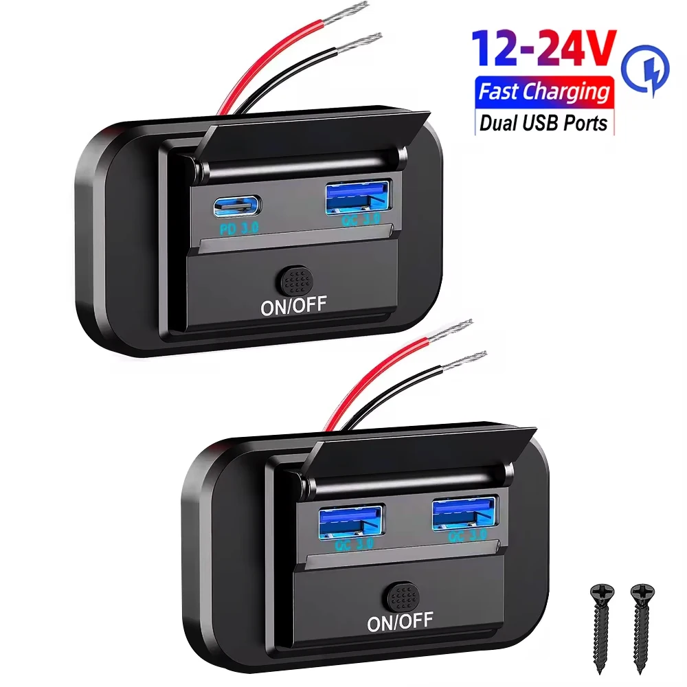 12V/24V Usb Car Cha… - image