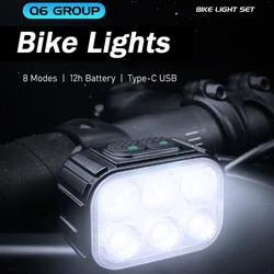 Bicycle LED Light USB Rechargeable Mountain Bike Front Headlight Waterproof Outdoor Cycling Safety Warning Light Bike Parts