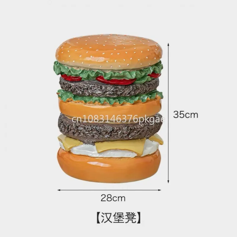 Creative Food Style Low Stool Home Living Room Hamburger Corn Stool Modern Net Red Door Shoe Stool Furniture